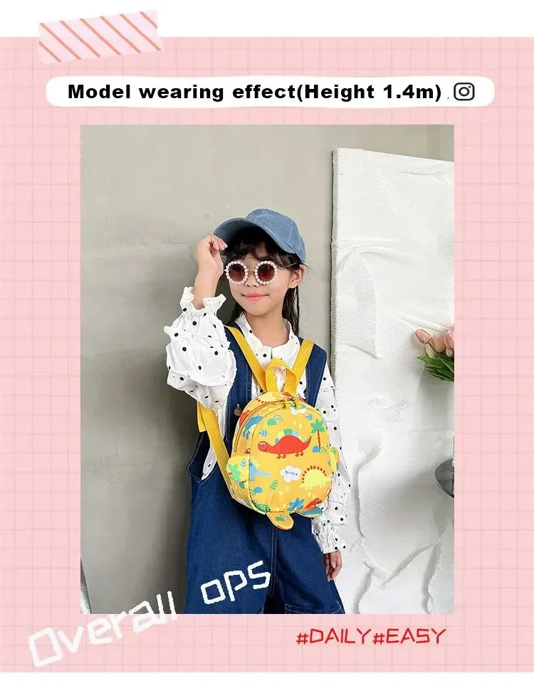 Mochilas bonitas de dinosaurio de dibujos animados para bebé, mochila escolar para guardería, mochilas escolares para niños y niñas, mochila ajustable con animales para chico