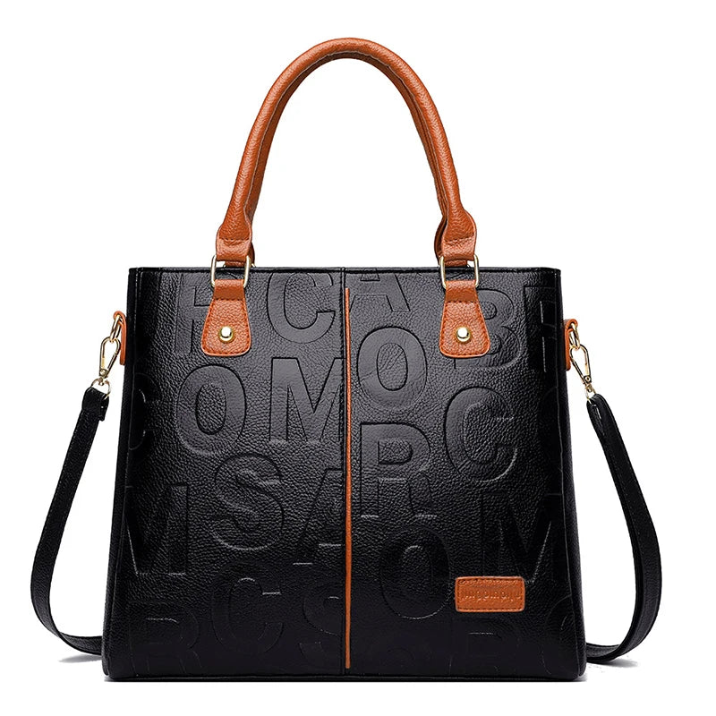 Bolsos cruzados informales de cuero PU para mujer, bolso de mano de diseñador de lujo, bolso de hombro de viaje de gran capacidad