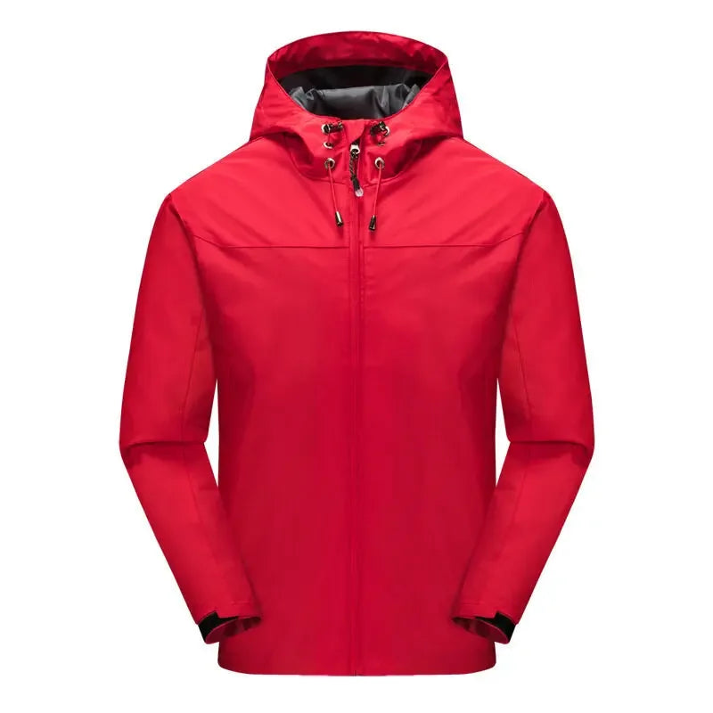 Chaqueta con Capucha y Cremallera para Hombre, a la Moda, Impermeable y Cortavientos, para Primavera y Otoño, Ropa Deportiva Informal para Exteriores
