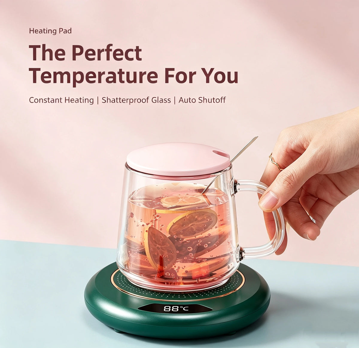 Nuevo Posavasos Calefactor USB con Temperatura Constante, Calentador Inteligente para Tazas de Café y Leche, Calentador Térmico Automático para Oficina y Hogar