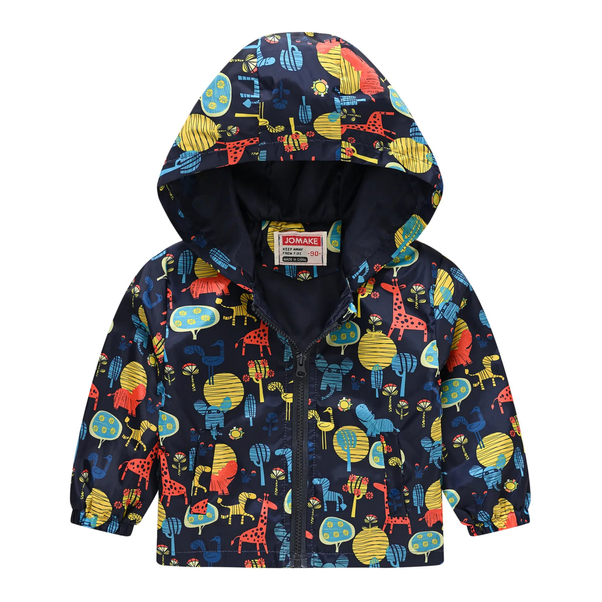 Chaqueta impermeable con capucha para niños y niñas, cortavientos con cremallera y estampado de dinosaurio de dibujos animados, a la moda, novedad