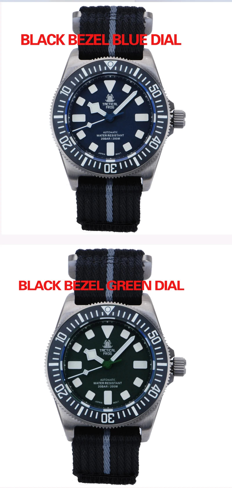 Reloj de buceo táctico Frog FXD V4 de titanio resistente al agua hasta 200M para hombre, movimiento NH35 de 42mm, BGW-9 de zafiro mecánico automático luminoso