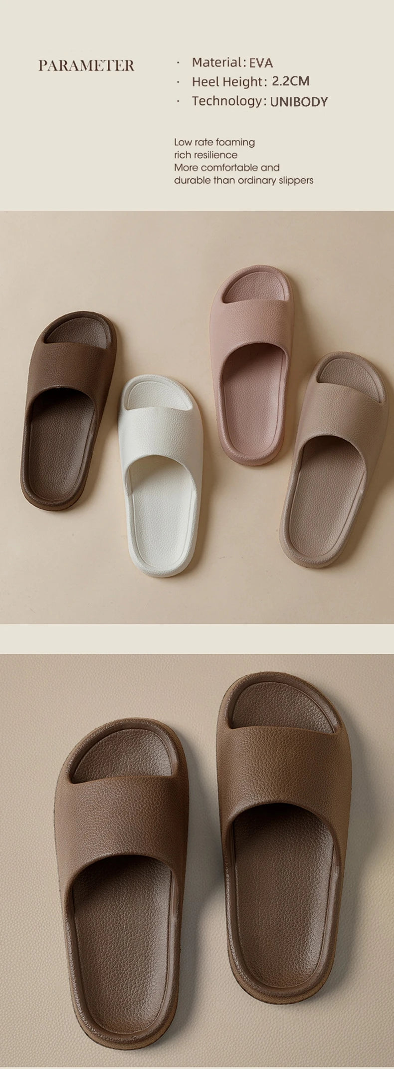 Zapatillas planas ligeras de EVA para mujer, zapatos de baño para el hogar, masaje cómodo, toboganes de interior, zapatos de ducha, moda de verano