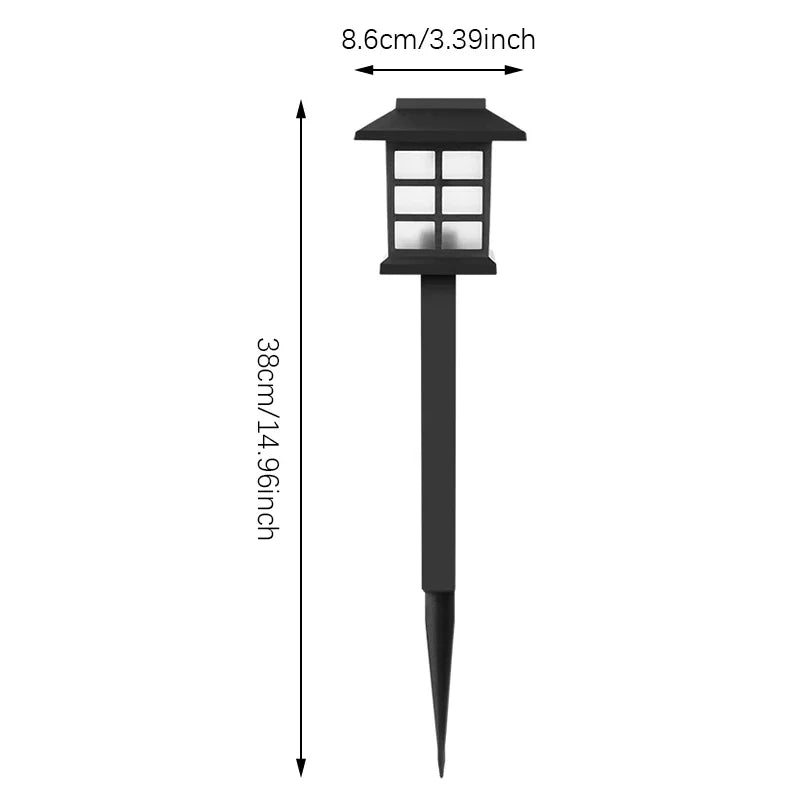 Paquete de 2 luces solares para caminos, lámpara Solar para exteriores, iluminación de paisaje impermeable para jardín, Patio, pasarela, entrada, decoración de acampada