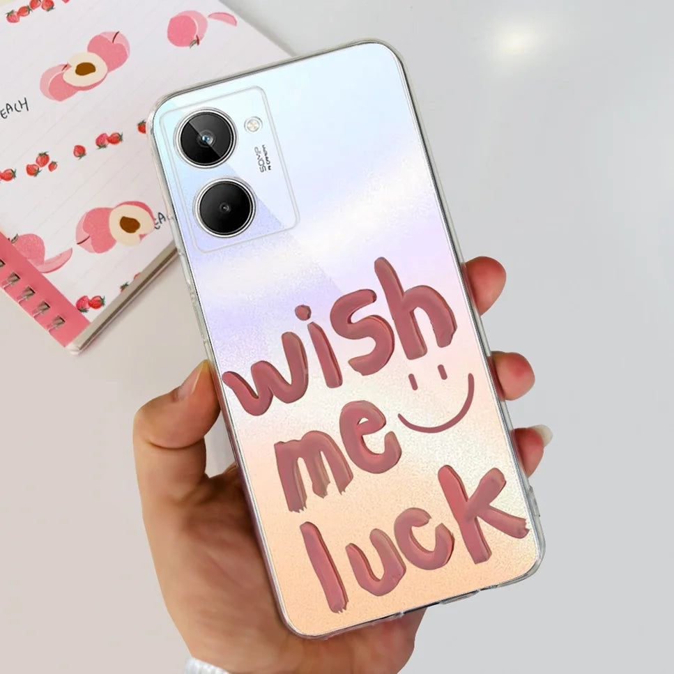 Para Realme 10 4G RMX3630 funda de teléfono suave de silicona TPU a prueba de golpes para Realme 10 funda protectora trasera con diseño de dibujos animados bonitos