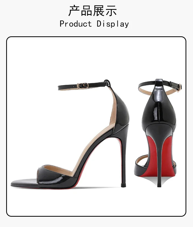 Novedad de verano, tacones altos color nude para mujer, tacones delgados, impresionante estilo princesa, sandalias de un botón con falda 33-46
