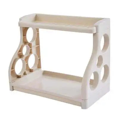 Estante de Cocina de Doble Capa, Multifuncional, Organizador de Especias y Condimentos, Portacuchillos, Estante para Utensilios de Cocina