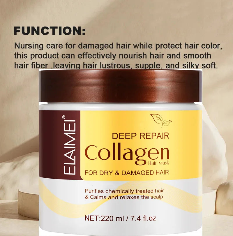 Mascarilla para el cabello de 50ml, aceite potente y 220ml, previene la sequedad, repara el daño, Frizz, enredos, 5 segundos, cuidado suave y suave