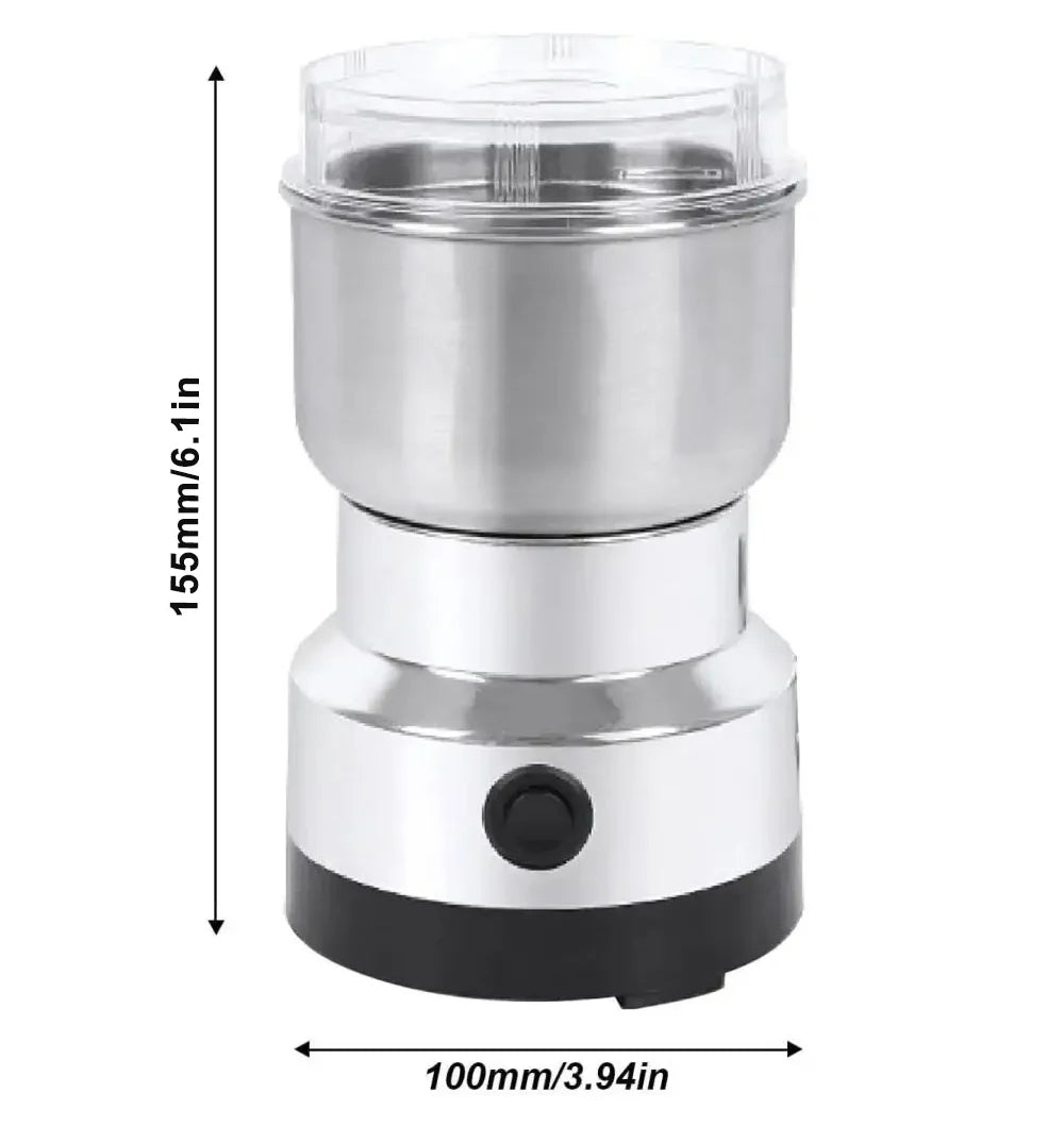 Molinillo Eléctrico de cuatro bordes para cocina, máquina multifuncional para moler granos, nueces, cereales, especias y granos, molinillo de café para el hogar