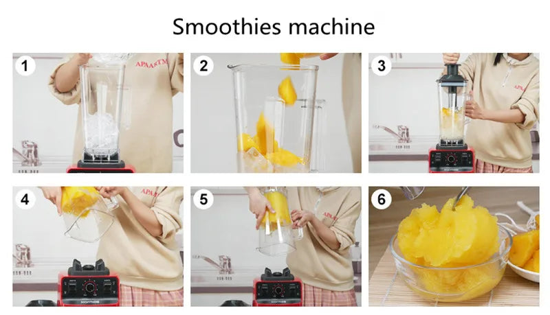 Licuadora Doméstica, Máquina para Leche de Soja, Máquina Trituradora de Gran Potencia, Máquina Comercial para Granizados, Máquina Auxiliar para Alimentos, Máquina para Jugos