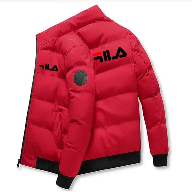 Abrigo cálido y grueso para hombre, a la moda, para otoño e invierno, chaqueta informal con cremallera y estampado, resistente al viento, para exteriores, tallas M-5XL