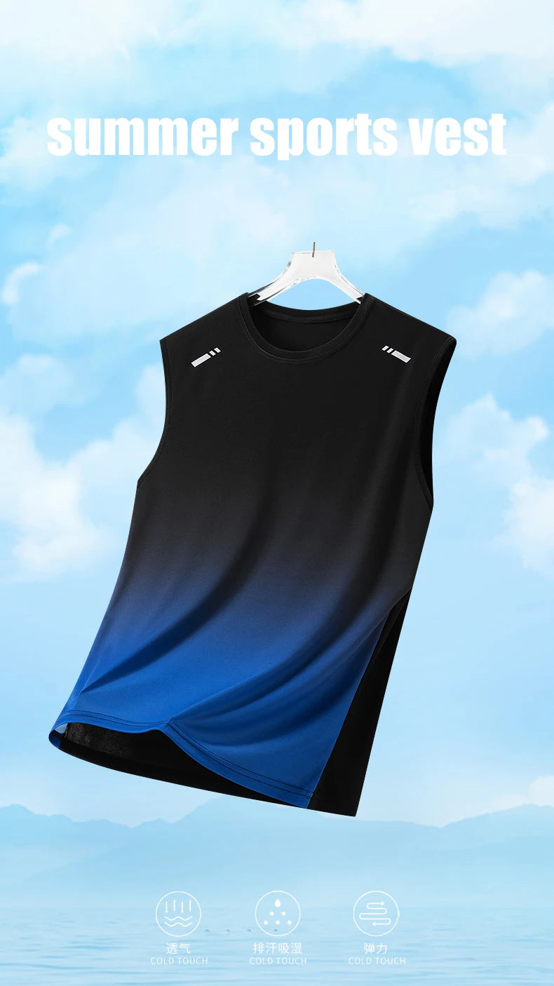 Chaleco de Verano de Secado Rápido para Maratón, Chaleco Deportivo Ligero y Transpirable para Hombre, Chaleco de Malla Absorbente de Humedad para Correr
