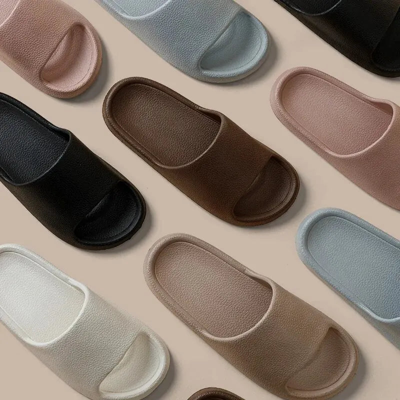 Zapatillas planas ligeras de EVA para mujer, zapatos de baño para el hogar, masaje cómodo, toboganes de interior, zapatos de ducha, moda de verano