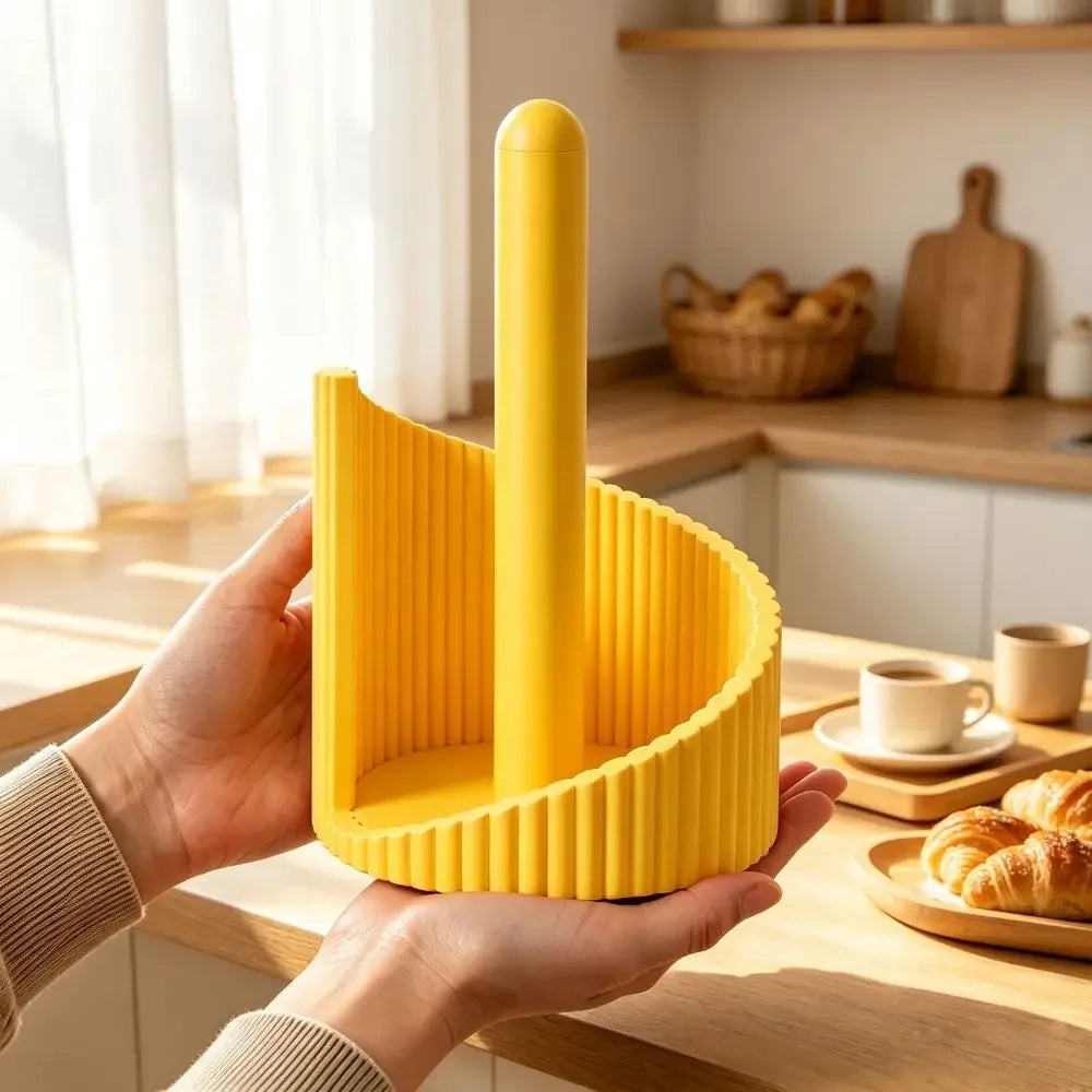 Dispensador de toallas de papel para impresión 3D, de pie, estable, para la cocina, que ahorra espacio y ofrece un sistema sencillo para guardar rollos de papel.