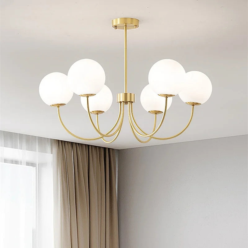 Lámpara de araña LED moderna E27 para sala de estar, dormitorio, mesa de comedor, cocina, estudio, lámparas colgantes de techo, brillo, decoración del hogar