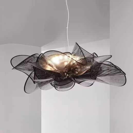 Lámparas de techo clásicas nórdicas, lámpara de diseño moderno de PVC en blanco y negro, iluminación para decoración del hogar y dormitorio, luces colgantes LED para comedor