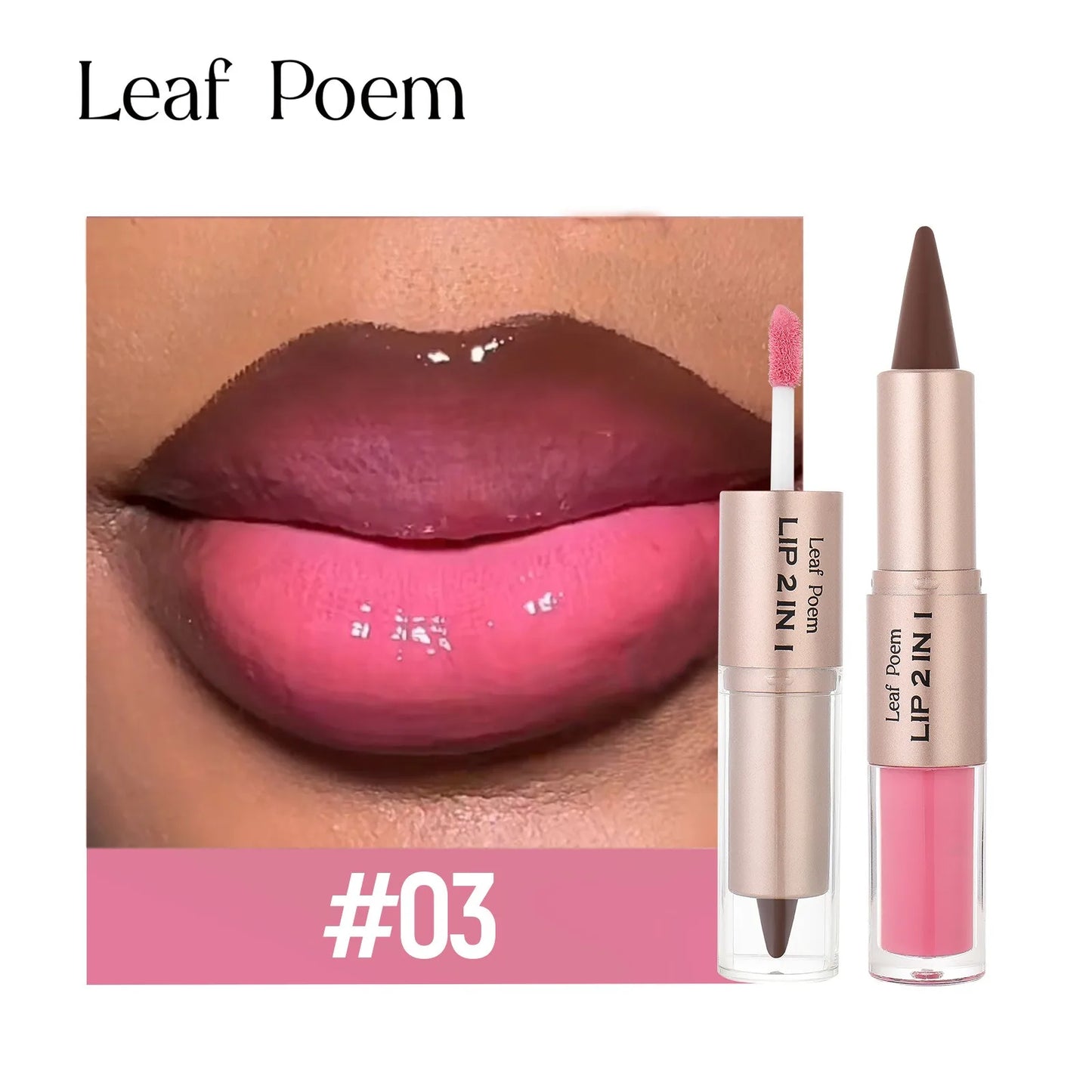 Maquillaje de Labios 2 en 1 Color Rosa Ciruela Oscuro, Delineador de Labios Mate, Brillo Labial Voluminizador con Efecto Espejo, Contorno de Labios Resistente al Agua, Maquillaje No Pegajoso