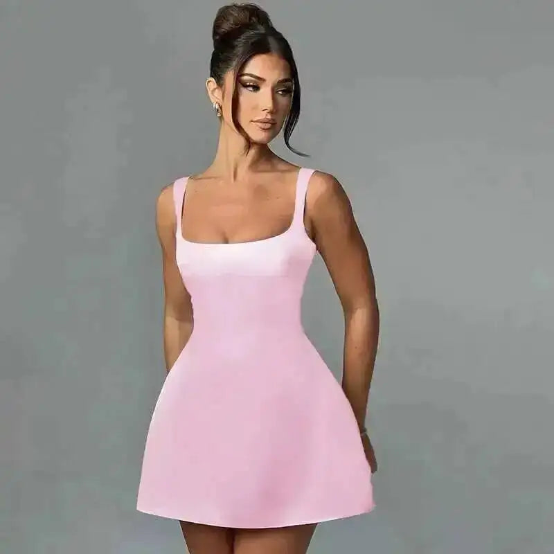 Townlike-vestido sin mangas de verano para mujer, traje Sexy con tirantes y espalda descubierta, 2024