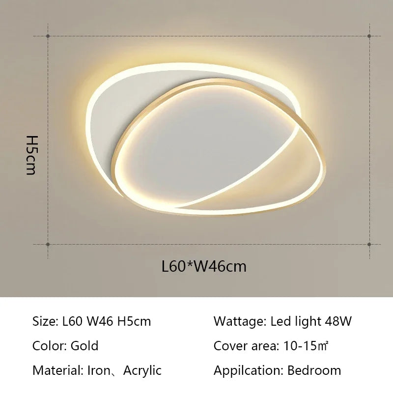 Luces de techo LED redondas modernas para dormitorio Simple, lámparas de estudio para sala de estar, iluminación interior, decoración del hogar, accesorios de lámpara brillante
