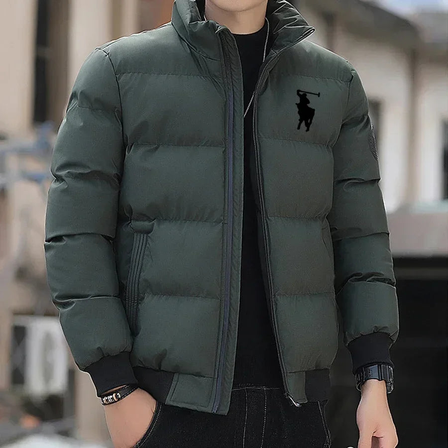Chaqueta de Algodón para Hombre, Otoño-Invierno, con Cierre, Resistente al Viento, Informal, para Pesca al Aire Libre, de Primera Calidad, Abrigo Cálido
