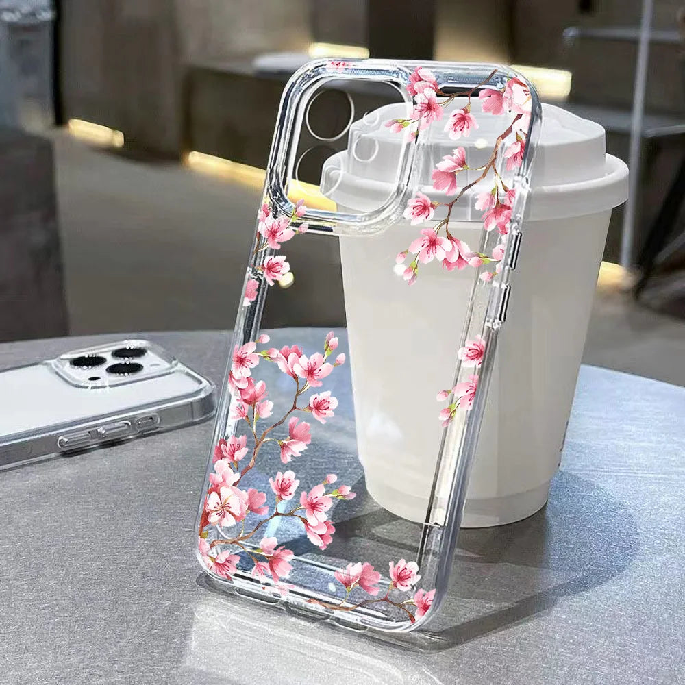Funda Floral Transparente iPhone