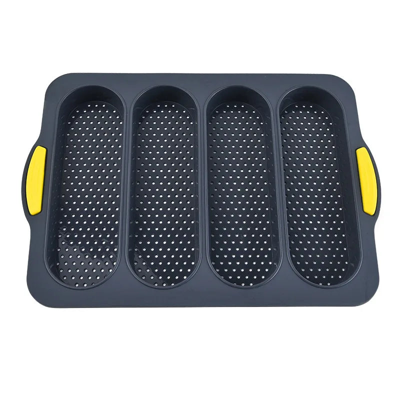 Molde grande de silicona para hornear, molde para pan de restaurante, bandeja para hornear Baguette de grado, herramienta para horno antiadherente, accesorios de cocina para horno
