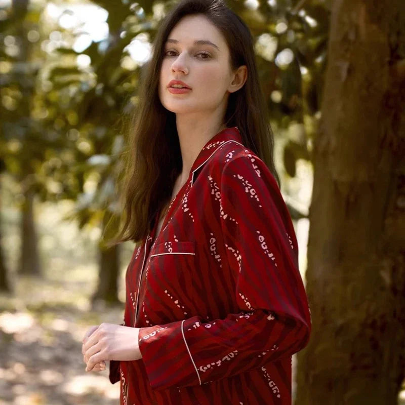 Ropa de dormir con estampado de estética para mujer, pijamas dulces Y2k, estilo europeo, elegante, con clase, a la moda, primavera y otoño