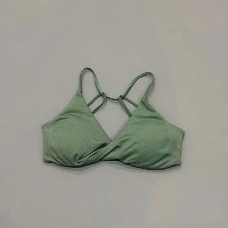 Sujetador Deportivo HISTELLO Vision Twist con Espalda Descubierta para Mujer, de Alta Sujeción, Transpirable y Suave, para Gimnasio, Entrenamiento, Running, Jogging y Fitness