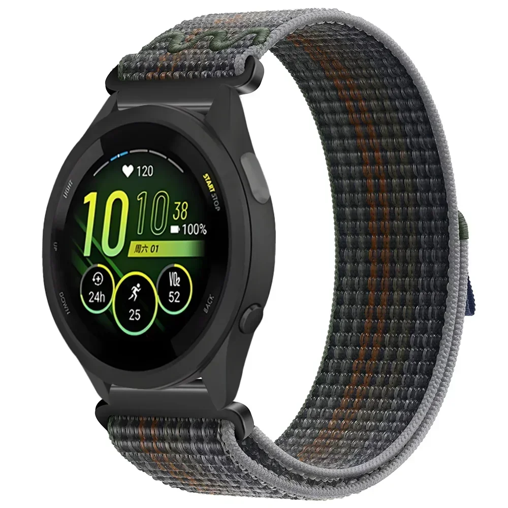 Correa de nailon de 22mm y 20mm para Garmin Forerunner 55 165 265 965 255 955 pulsera de tela Garmin Active 5/Vivoactive 5/Venu 3