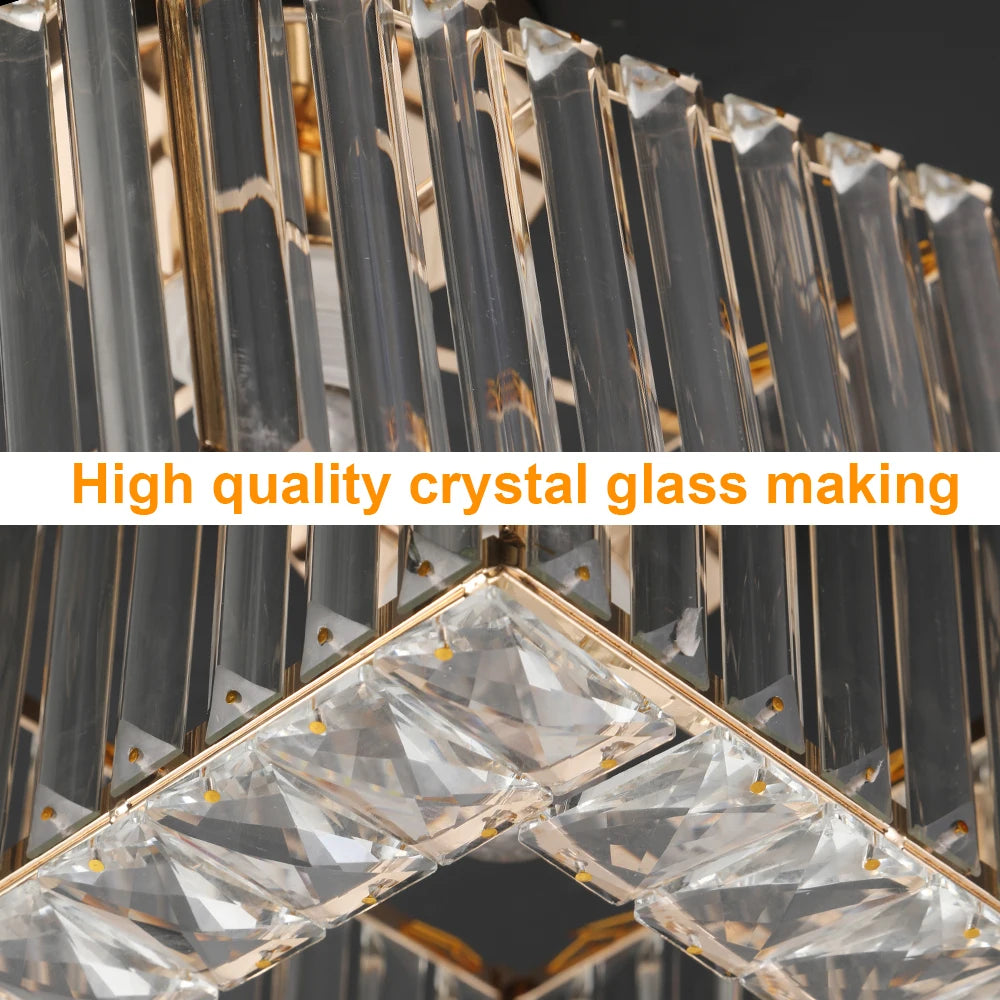 Lámpara colgante de cristal moderna, lámpara de techo Led de lujo, accesorios de decoración para el hogar, Isla de cocina, Lustre colgante ajustable