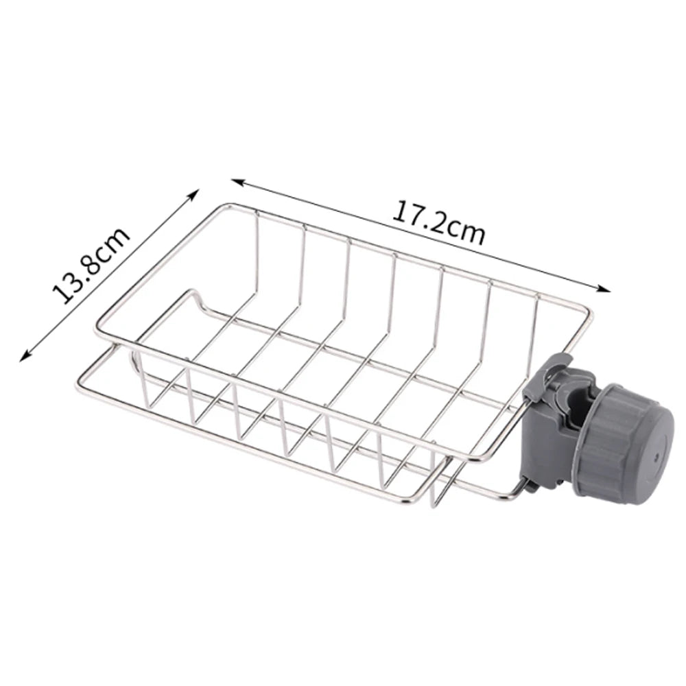Escurridor de fregadero de cocina, almacenamiento de esponja, soporte Flexible para grifo, escurridor de jabón, toallero, estante organizador, accesorios de cocina