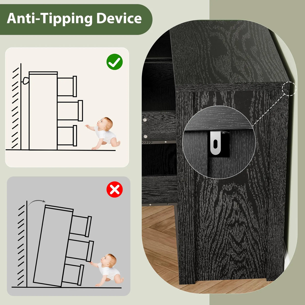 Cómoda moderna de 9 cajones de la marca GarveeLife, ideal para el dormitorio: amplia cómoda de madera, gran espacio de almacenamiento, mueble versátil para la sala de estar, el pasillo o la entrada.