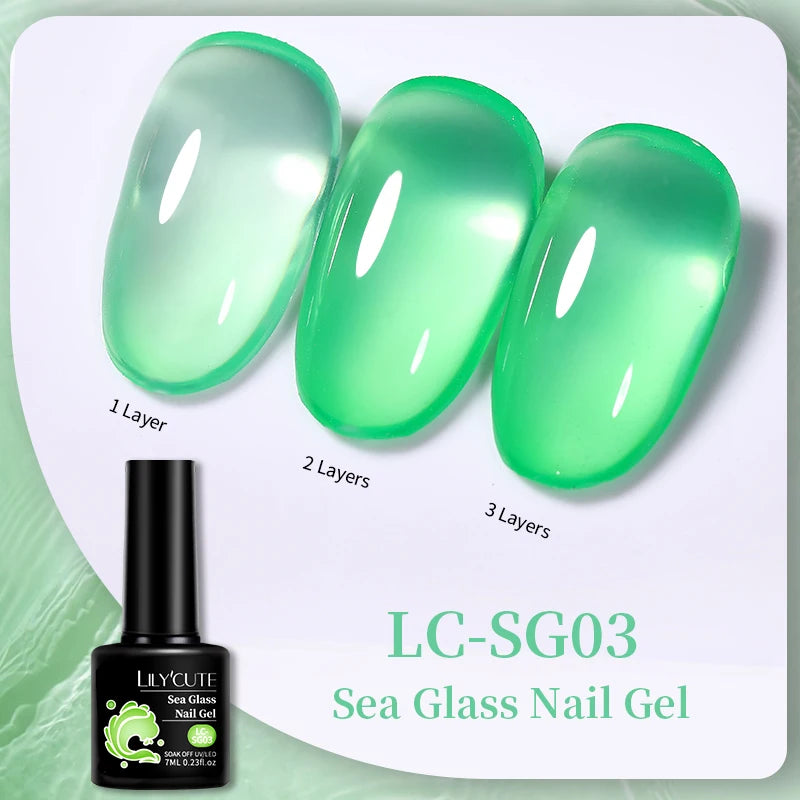LILYCUTE-esmalte en Gel para uñas, barniz semipermanente para manicura, con LED UV, 129 colores, 7ML