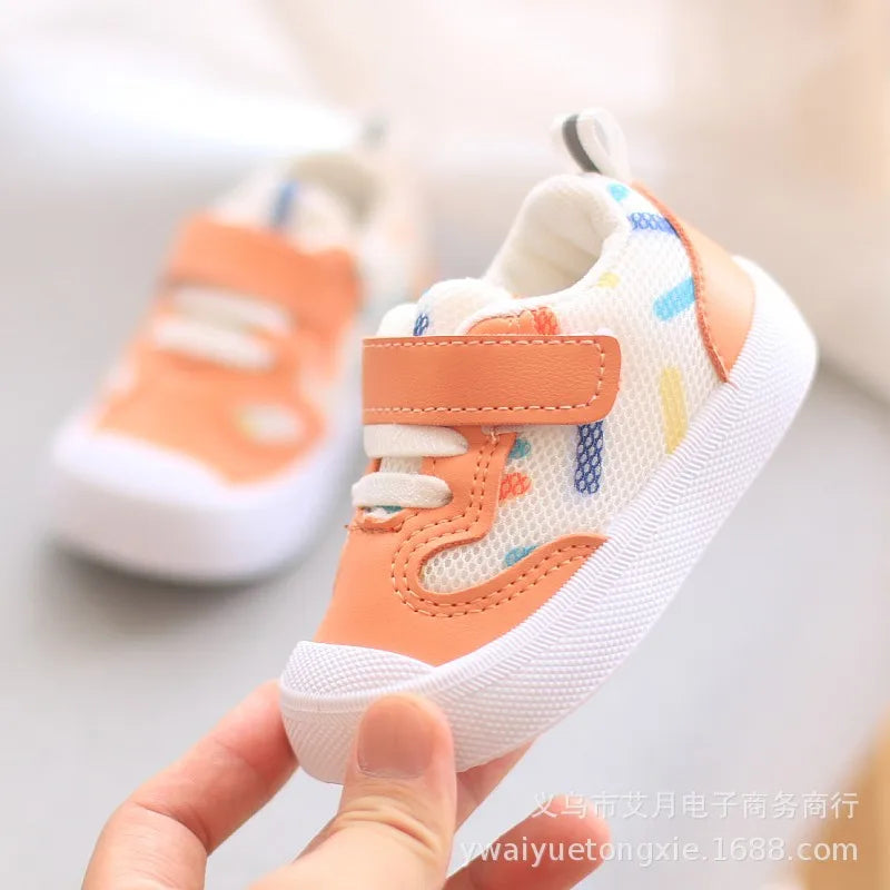 Zapatos Niña Zapatos para caminar de bebé otoño nueva suela suave Zapatos casuales de niño cara de malla zapato deportivo para niña recién nacida Zapatos de bebé Zapatillas