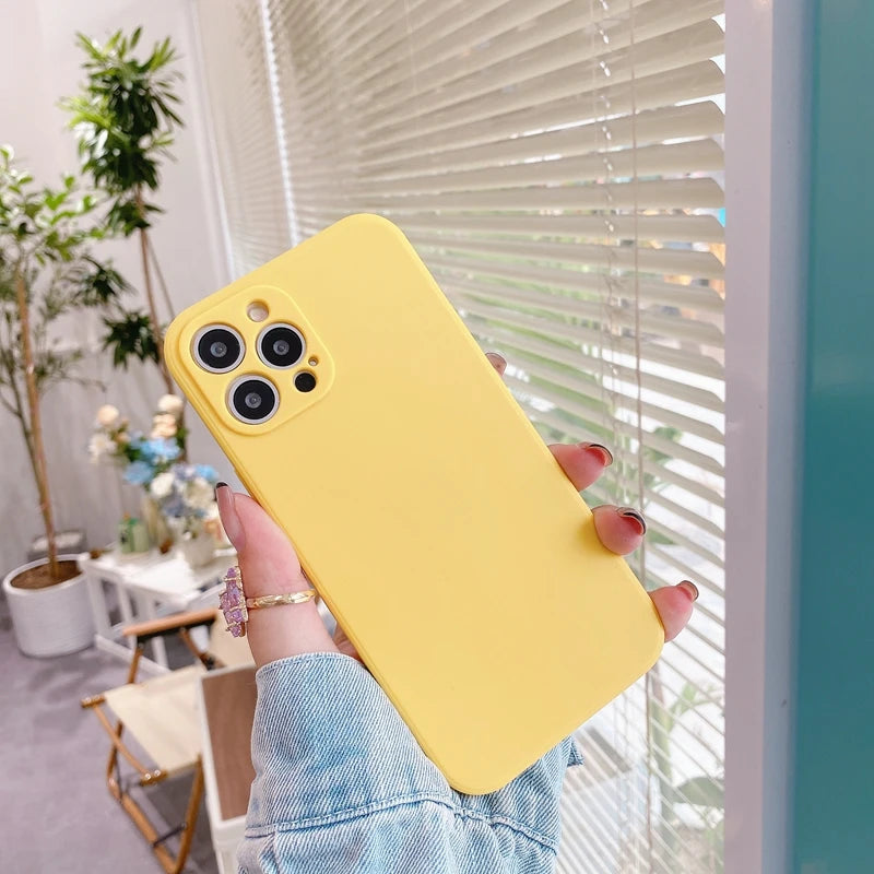 Funda de teléfono con protección de cámara para iPhone 11, 12, 13, 14 Pro Max XS X XR 7 8 Plus SE 2020, fundas traseras de parachoques a prueba de golpes