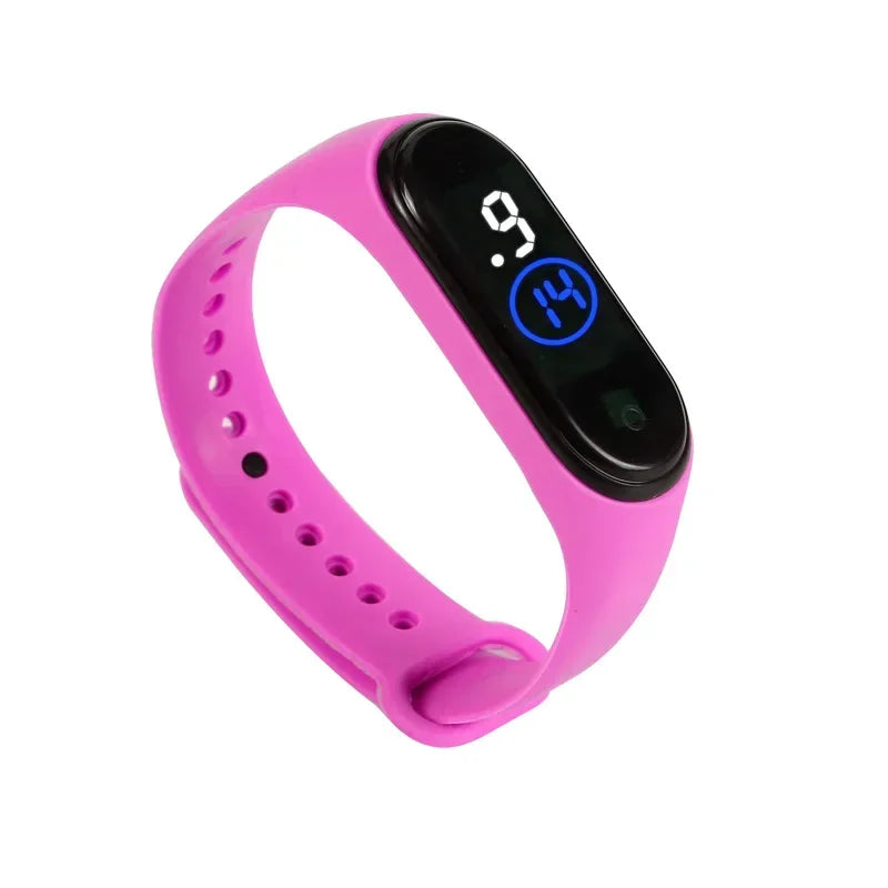 Reloj deportivo resistente al agua para niños, reloj Digital LED con pantalla táctil inteligente, correa de silicona de dos tonos, reloj para hombres y mujeres, reloj para estudiantes