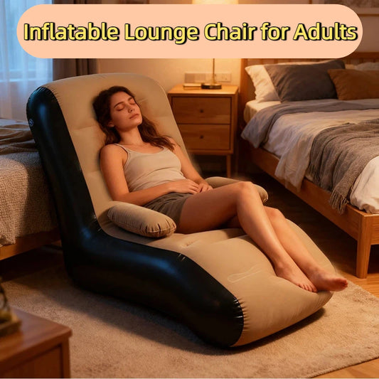 Inflatable Lounger Sofa with Storage Bag for Living Room And Bedroom Lazy Sofa Compact Foldable Seat Cushion