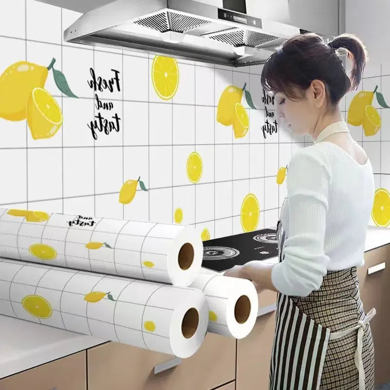 Papel tapiz adhesivo de pared de 80cm de ancho, lámina impermeable a prueba de aceite, pegatina decorativa de mármol, papel decorativo para renovación de baño y cocina
