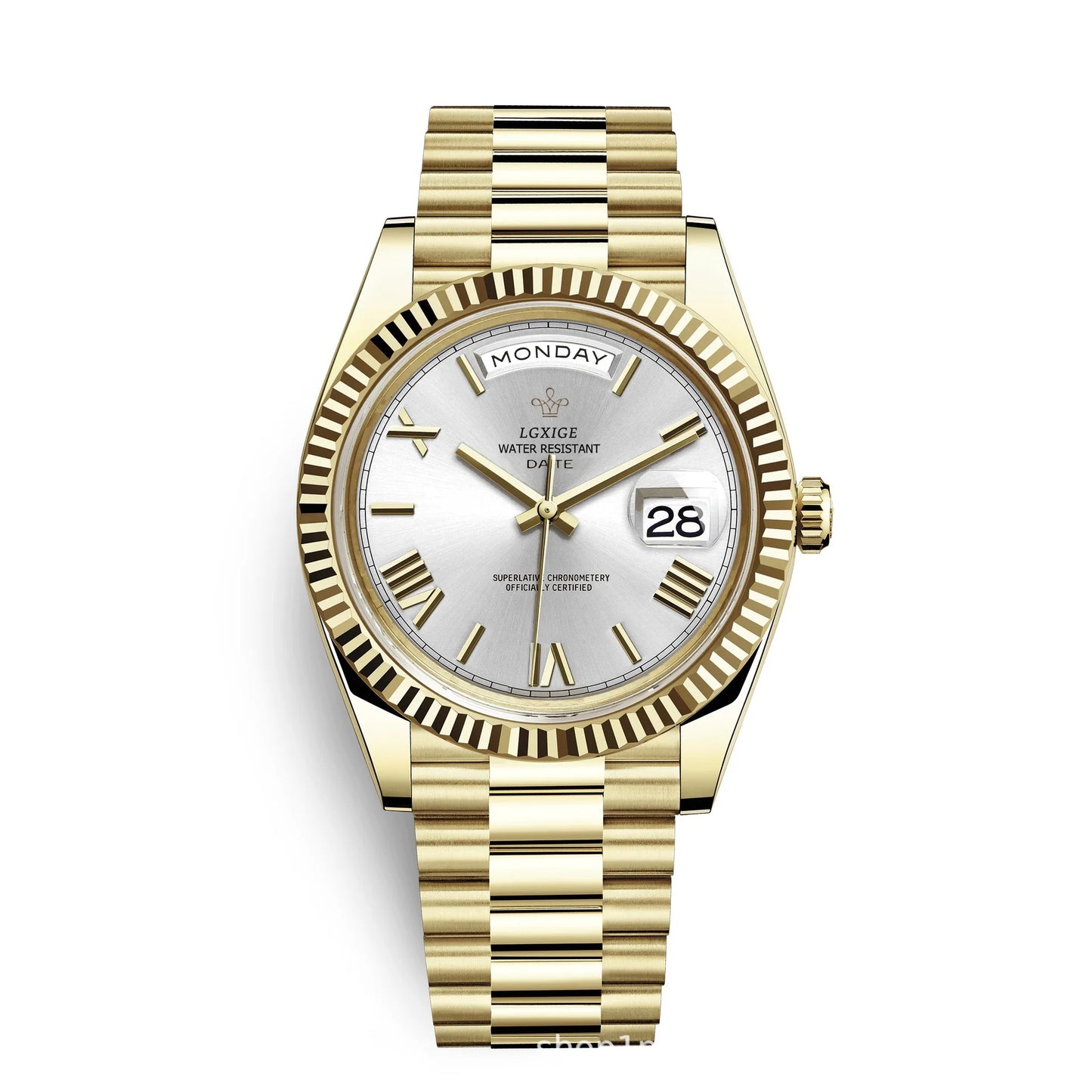 Reloj con calendario semanal de moda para hombre, reloj de cuarzo importado japonés, resistente al agua