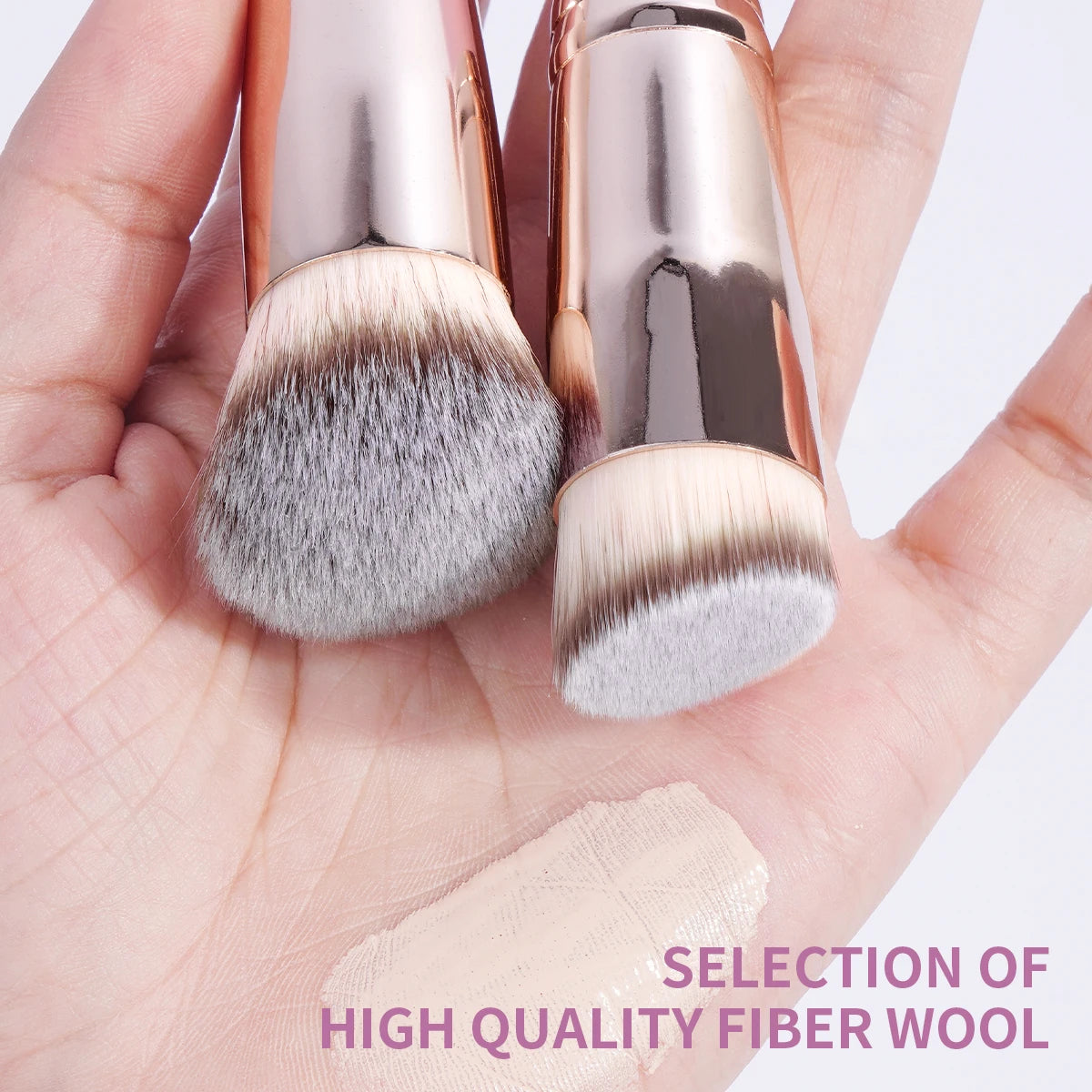 MAANGE 7 Uds juego de brochas de maquillaje base corrector sombra de ojos brocha de maquillaje para crema líquida herramienta de belleza de maquillaje cosmético denso suave