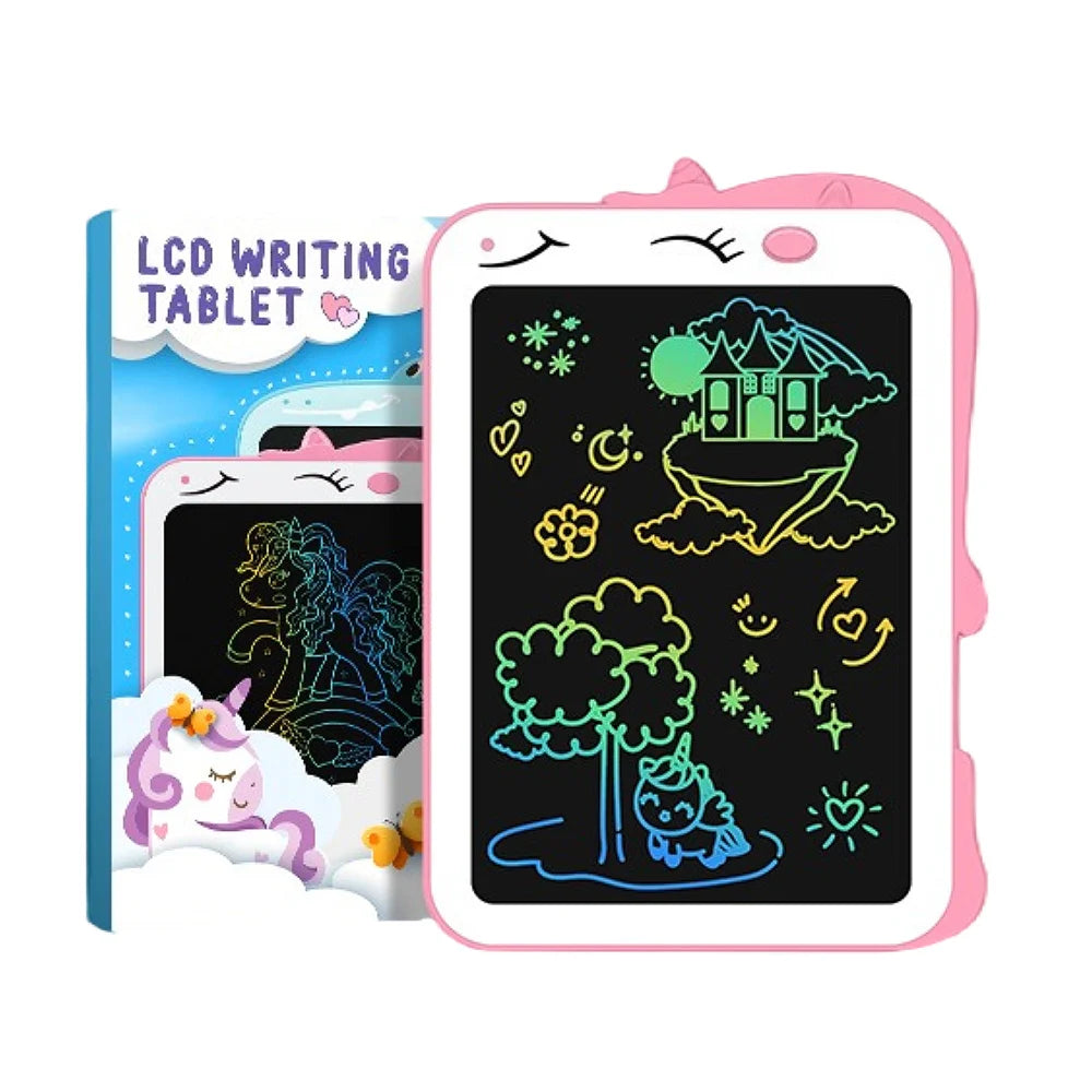Tableta de Escritura LCD Unicornio de 8.5 Pulgadas para Niños, Pizarra de Dibujo, Juguete Educativo Esencial para Viajes, Regalo de Cumpleaños 3+
