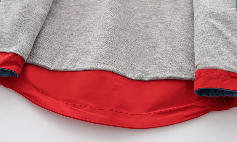 Abrigos de primavera y otoño para niños, chaquetas para niños, cortavientos con capucha y bolsillo, prendas de vestir exteriores con cremallera, ropa para bebés de 2 a 7 años