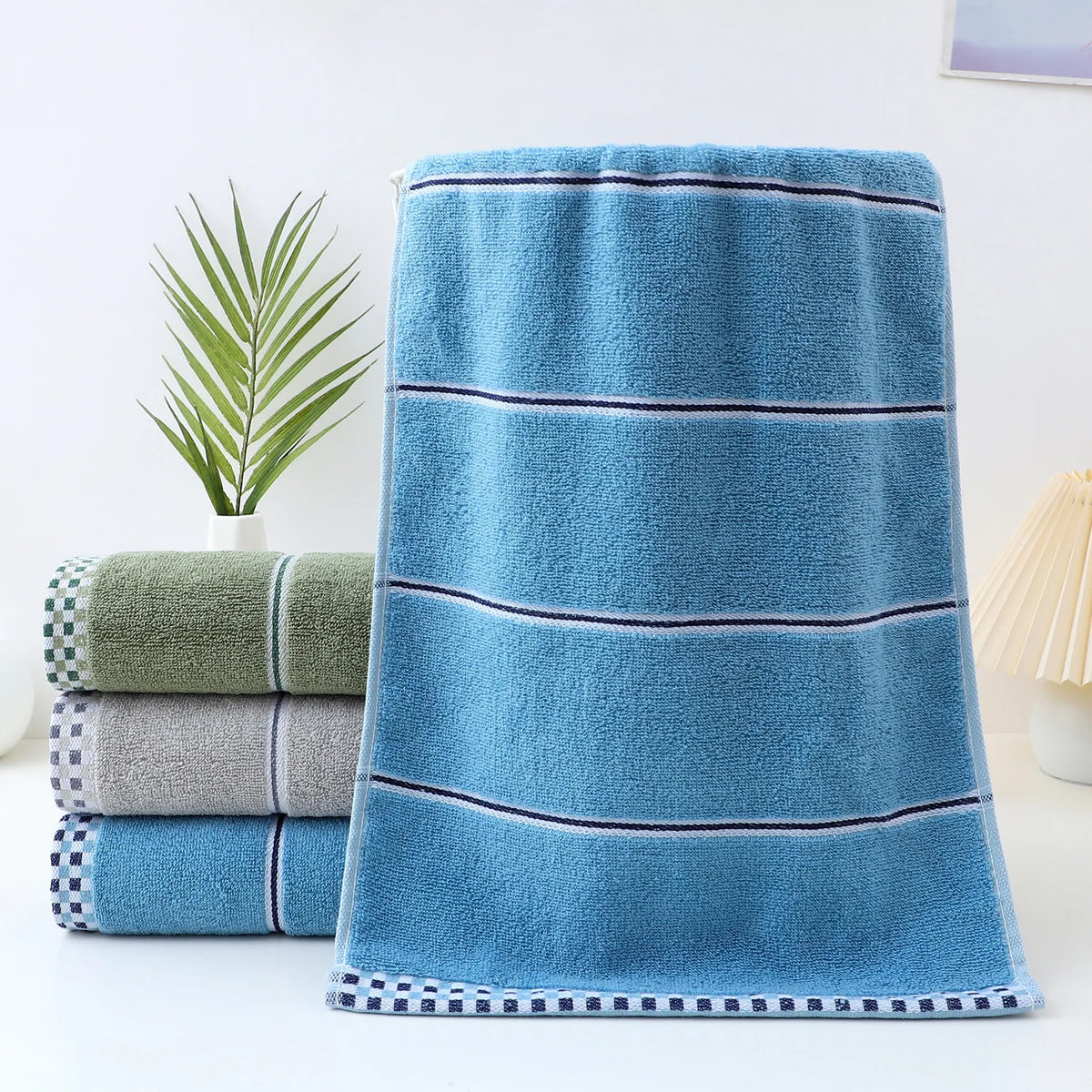 Toalla facial totalmente de algodón Clase A, Jacquard absorbente grueso, poliéster, algodón, agradable para la piel, Toalla de baño de algodón puro, toalla para adultos