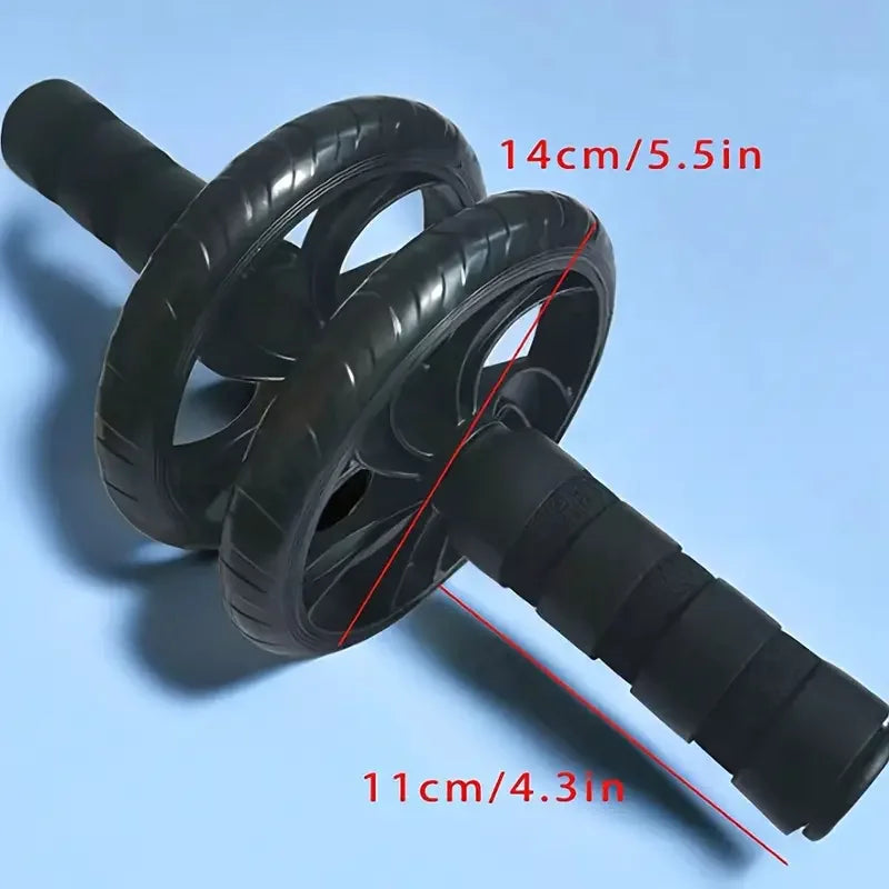 Rodillo Abdominal Silencioso de Doble Rueda - Hecho de PVC y Acero Inoxidable, Adecuado para Entrenamiento de Fuerza del Core y Entusiastas del Fitness, Rodillo para Músculos Abdominales, Equipo de Ejercicio