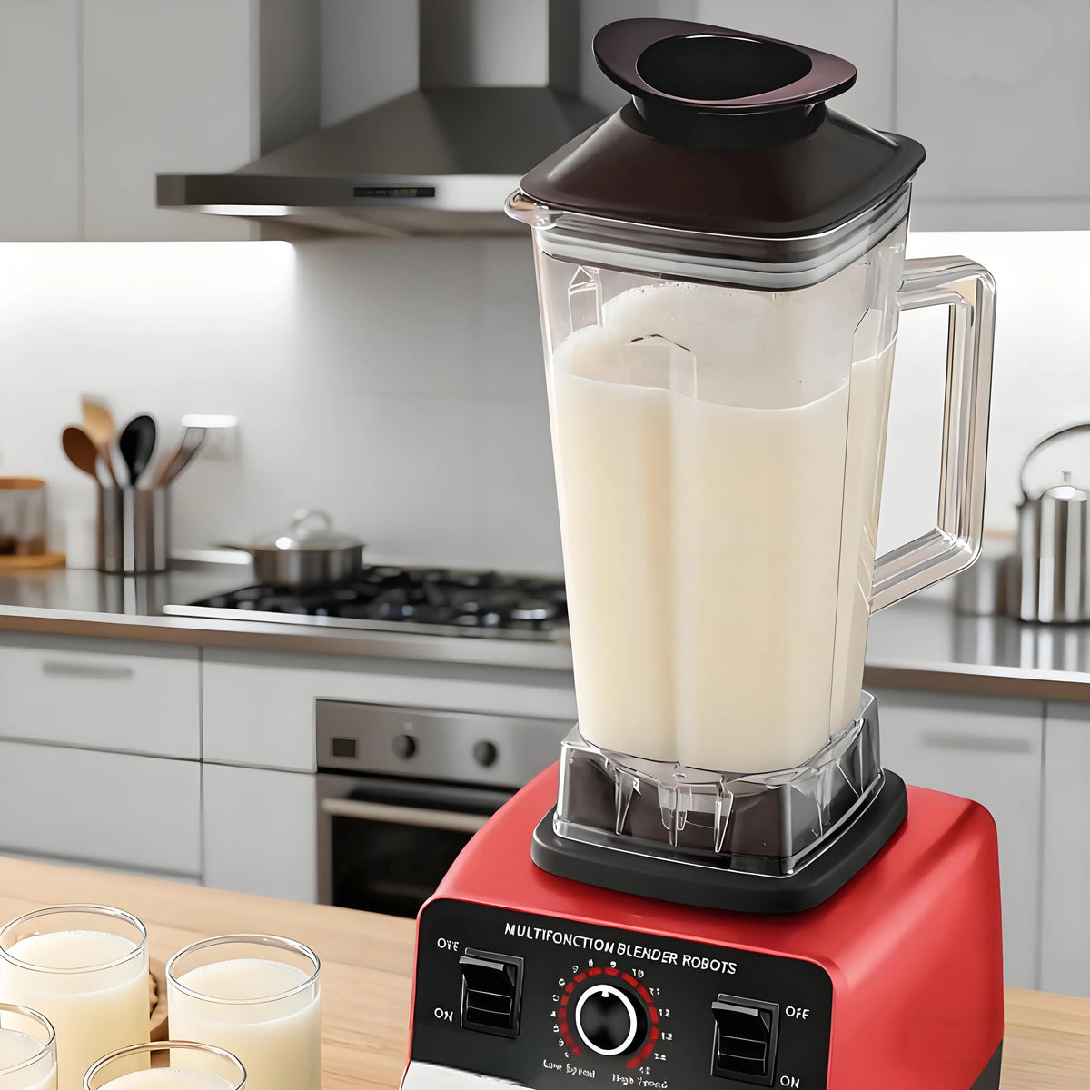 Licuadora y Batidora Profesional 2 en 1 - Trituradora de Hielo de Alta Potencia de 2L, Preparador de Smoothies, Procesador de Leche de Soya y Alimentos para Cocina Doméstica