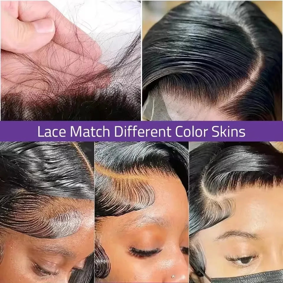 Peluca de cabello humano ondulado de 40 pulgadas, 13x4 13x6, con encaje frontal transparente HD, pelucas de cabello humano con encaje frontal 360 para mujeres negras