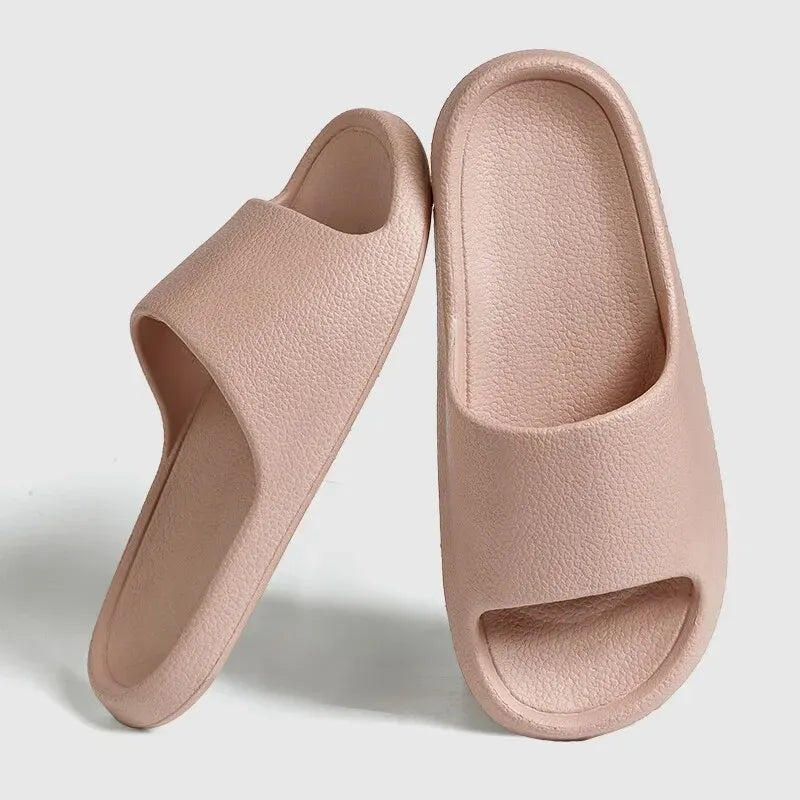 Zapatillas planas ligeras de EVA para mujer, zapatos de baño para el hogar, masaje cómodo, toboganes de interior, zapatos de ducha, moda de verano