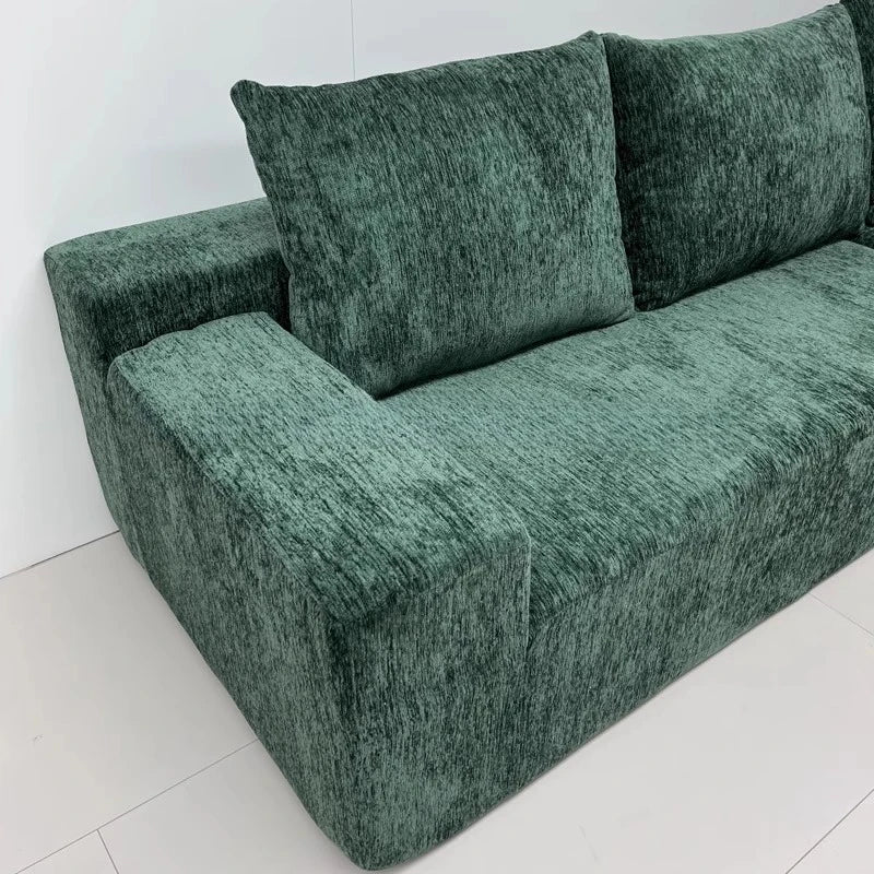 Sofá de compresión de pana para salón, cojín para adultos, sofá de compresión de esquina personalizable, muebles suaves y relajantes Divani Da Soggiorno