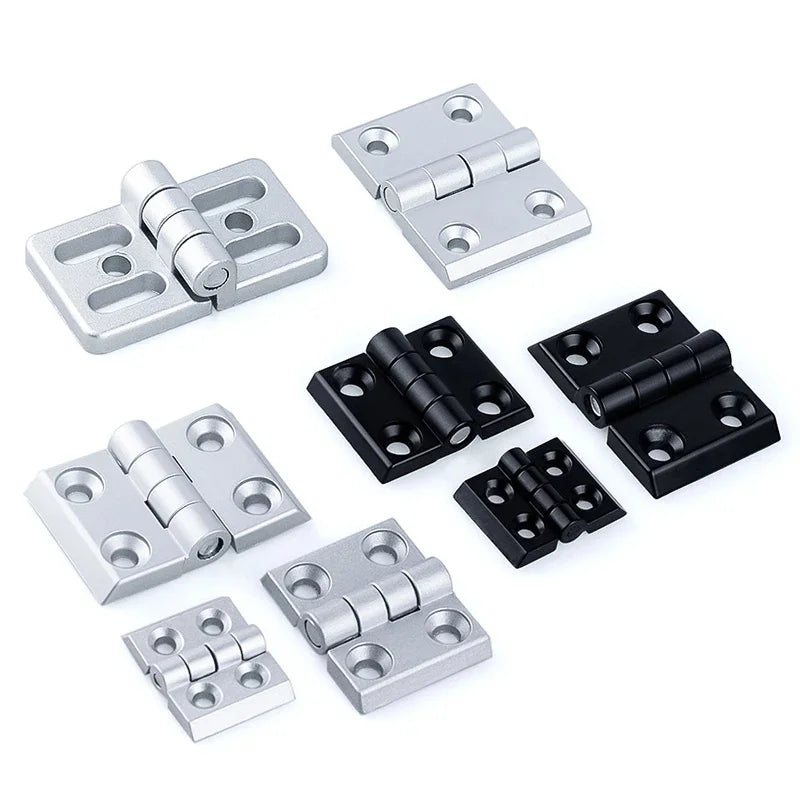 5/10 Uds 2020 3030 4040 4545 bisagras de aleación de Zinc accesorio de perfil de aluminio conector de bisagra de puerta para extrusión de perfil de aluminio
