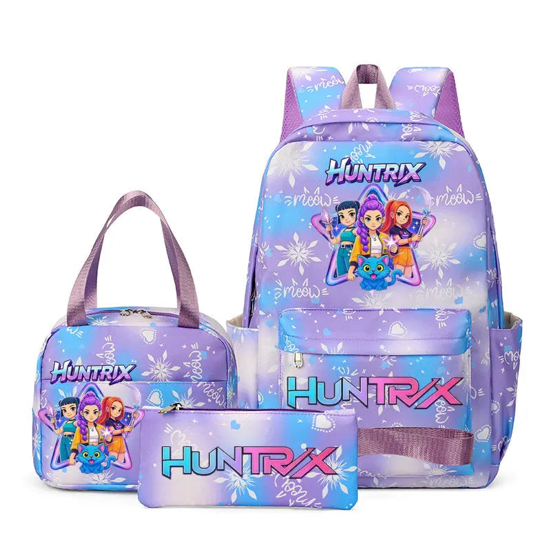 Mochila escolar KPop Demon Hunters, juego de 3 piezas, bolsa de almuerzo, estuche para lápices, regalo de regreso a la escuela para niñas, mochila de ocio, bolsas de viaje para adolescentes